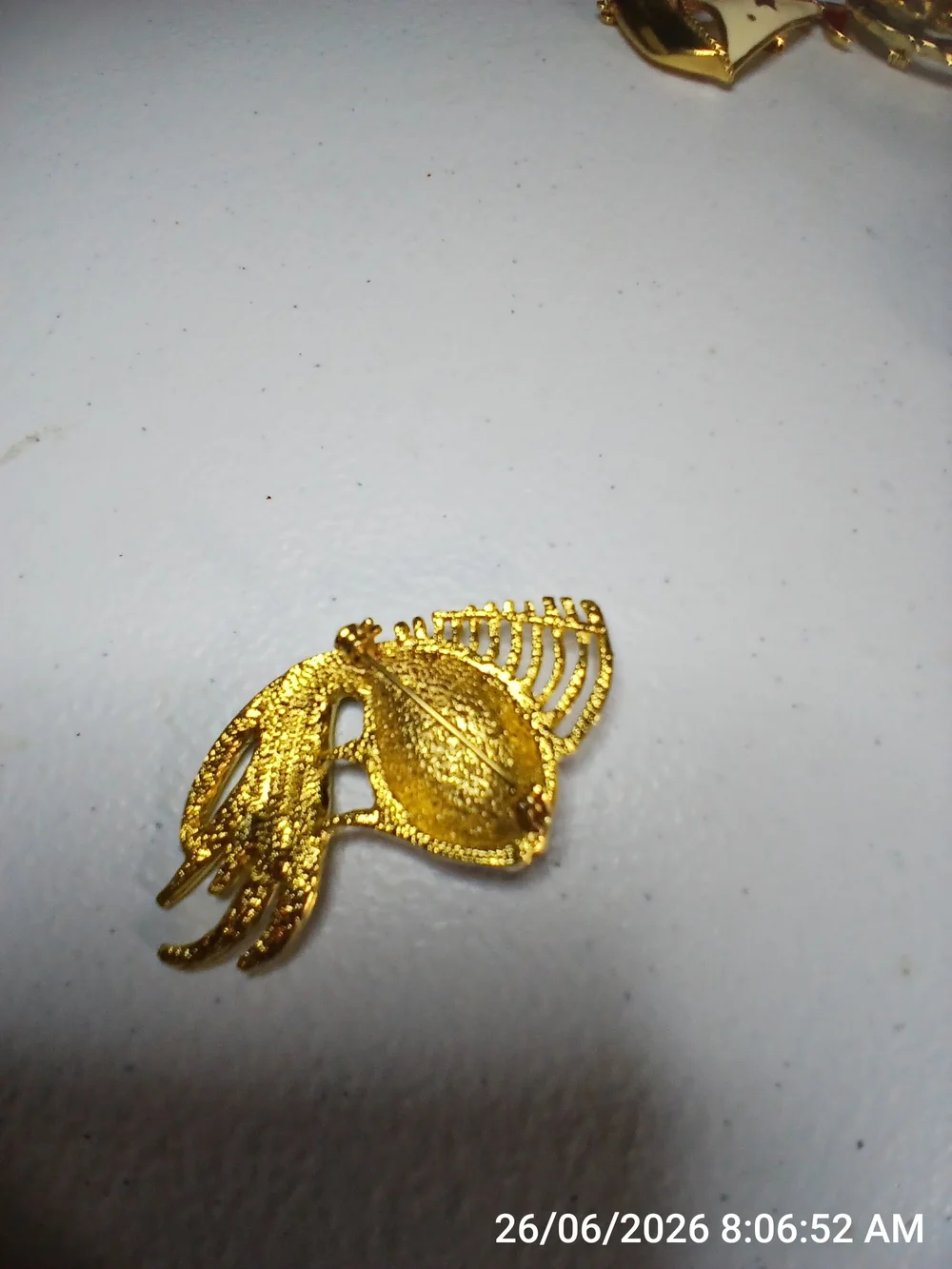 Black And Gold Fish Brooch